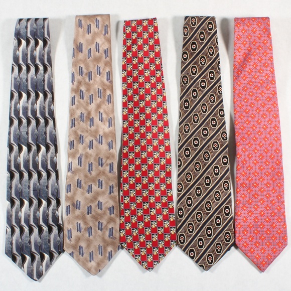 Geoffrey Beene Other - Bundle of 5 Men's Neckties Formal Silk Tie Classic